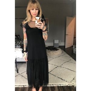 Zara Sheer Ruffle midi dress
